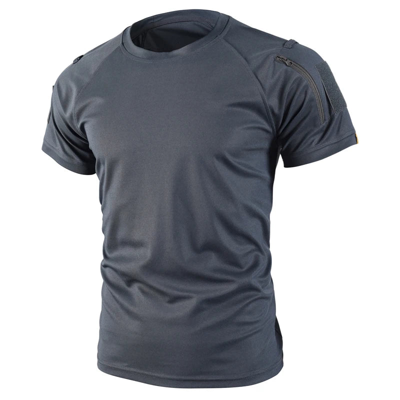 Men’s Quick-Dry Summer T-Shirt – O-Neck Lapel Pullover (M–4XL)